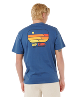 Surf Revival Lined Up T-Shirt in Light Navy