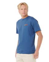Surf Revival Lined Up T-Shirt in Light Navy