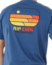 Surf Revival Lined Up T-Shirt in Light Navy