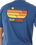 Surf Revival Lined Up T-Shirt in Light Navy