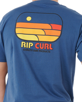 Surf Revival Lined Up T-Shirt in Light Navy