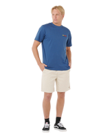 Surf Revival Lined Up T-Shirt in Light Navy