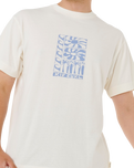 The Rip Curl Mens Artist Of The Search Ty Williams Stacked T-Shirt in Bone