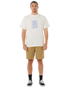 The Rip Curl Mens Artist Of The Search Ty Williams Stacked T-Shirt in Bone