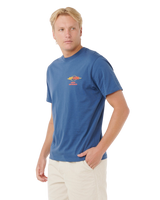 The Rip Curl Mens Surf Revival Decal T-Shirt in Light Navy