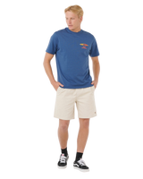 The Rip Curl Mens Surf Revival Decal T-Shirt in Light Navy