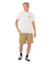 The Rip Curl Mens Surf Revival Decal T-Shirt in Bone