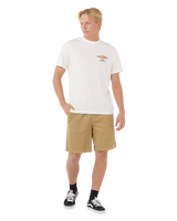 The Rip Curl Mens Surf Revival Decal T-Shirt in Bone