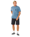 Search Icon T-Shirt in Bluefin