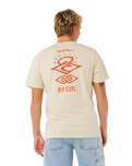 The Rip Curl Mens Search Icon T-Shirt in Vintage White