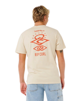 The Rip Curl Mens Search Icon T-Shirt in Vintage White
