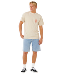 The Rip Curl Mens Search Icon T-Shirt in Vintage White