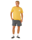 Pacific Rinse Circle T-Shirt in Ochre