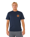 Pacific Rinse Circle T-Shirt in Dark Navy