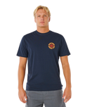 Pacific Rinse Circle T-Shirt in Dark Navy