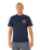 Pacific Rinse Circle T-Shirt in Dark Navy