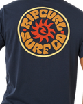 Pacific Rinse Circle T-Shirt in Dark Navy