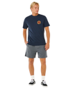 Pacific Rinse Circle T-Shirt in Dark Navy