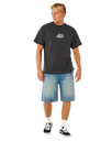 The Rip Curl Mens Inner Vision Spray T-Shirt in Washed Black