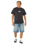 The Rip Curl Mens Inner Vision Spray T-Shirt in Washed Black
