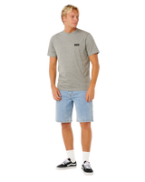 Easy Embroid T-Shirt in Grey Marle
