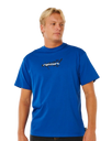 The Rip Curl Mens Inner Visions Blast Over T-Shirt in Electric Cobalt