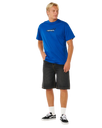 The Rip Curl Mens Inner Visions Blast Over T-Shirt in Electric Cobalt