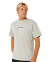 The Rip Curl Mens Inner Visions Blast Over T-Shirt in Grey Marle