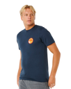 Pacific Rinse Stacked T-Shirt in Dark Navy