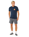 Pacific Rinse Stacked T-Shirt in Dark Navy