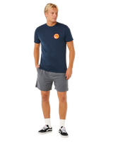 Pacific Rinse Stacked T-Shirt in Dark Navy
