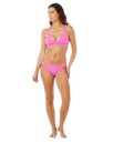 Premium Surf Halter Bikini Top in Super Pink