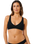 Vibe Surf V Neck Bikini Top in Black