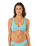 Vibe Surf V Neck Bikini Top in Sea Blue