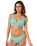 Vibe Surf V Neck Bikini Top in Sea Blue