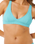 Vibe Surf V Neck Bikini Top in Sea Blue
