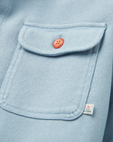 The Passenger Mens Island Heavy Twill Shirt in Faded Denim