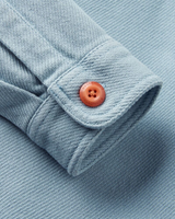 The Passenger Mens Island Heavy Twill Shirt in Faded Denim