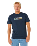 The Rip Curl Mens Streamline Likemumma T-Shirt in Dark Navy