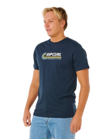 The Rip Curl Mens Streamline Likemumma T-Shirt in Dark Navy
