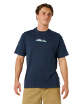 AOTS Thumb Print T-Shirt in Dark Navy