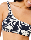 Topanga Geo Crop Bikini Top in Black