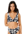 Topanga Geo Deep V Bikini Top in Black