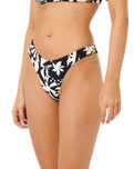 Topanga Geo Hi Leg Skimpy Bikini Bottoms in Black