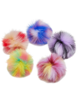 The Crocs Dyed Puff Jibbitz (5 Pack) in Assorted