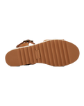 The Toms Womens Diana Tan Leather Wedge Sandals in Tan