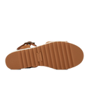 The Toms Womens Diana Tan Leather Wedge Sandals in Tan