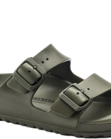 The Birkenstock Womens Arizona Essentials Eva Sandals in Khaki