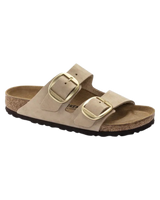 Arizona Big Buckle Nubuk Leather Sandals in Sandcastle
