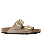 Arizona Big Buckle Nubuk Leather Sandals in Sandcastle